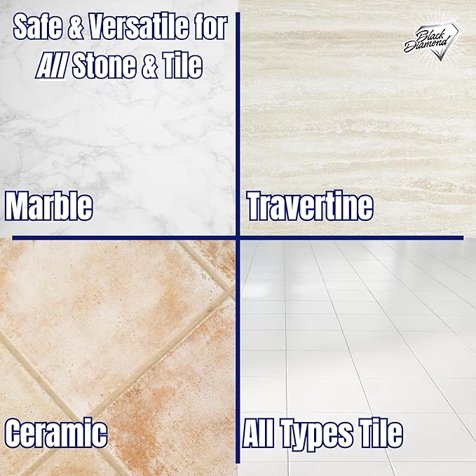 Black Diamond Stoneworks Marble & Tile Cleaner Gallon + Ultimate Grout Cleaner