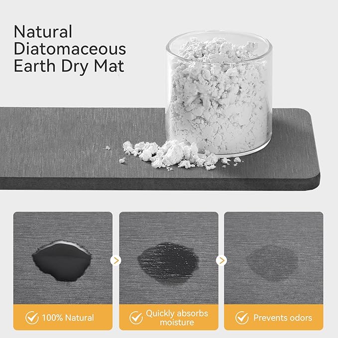 Yofidra Sink Caddy With Stone Drying Tray: Stainless Steel Soap Dispenser