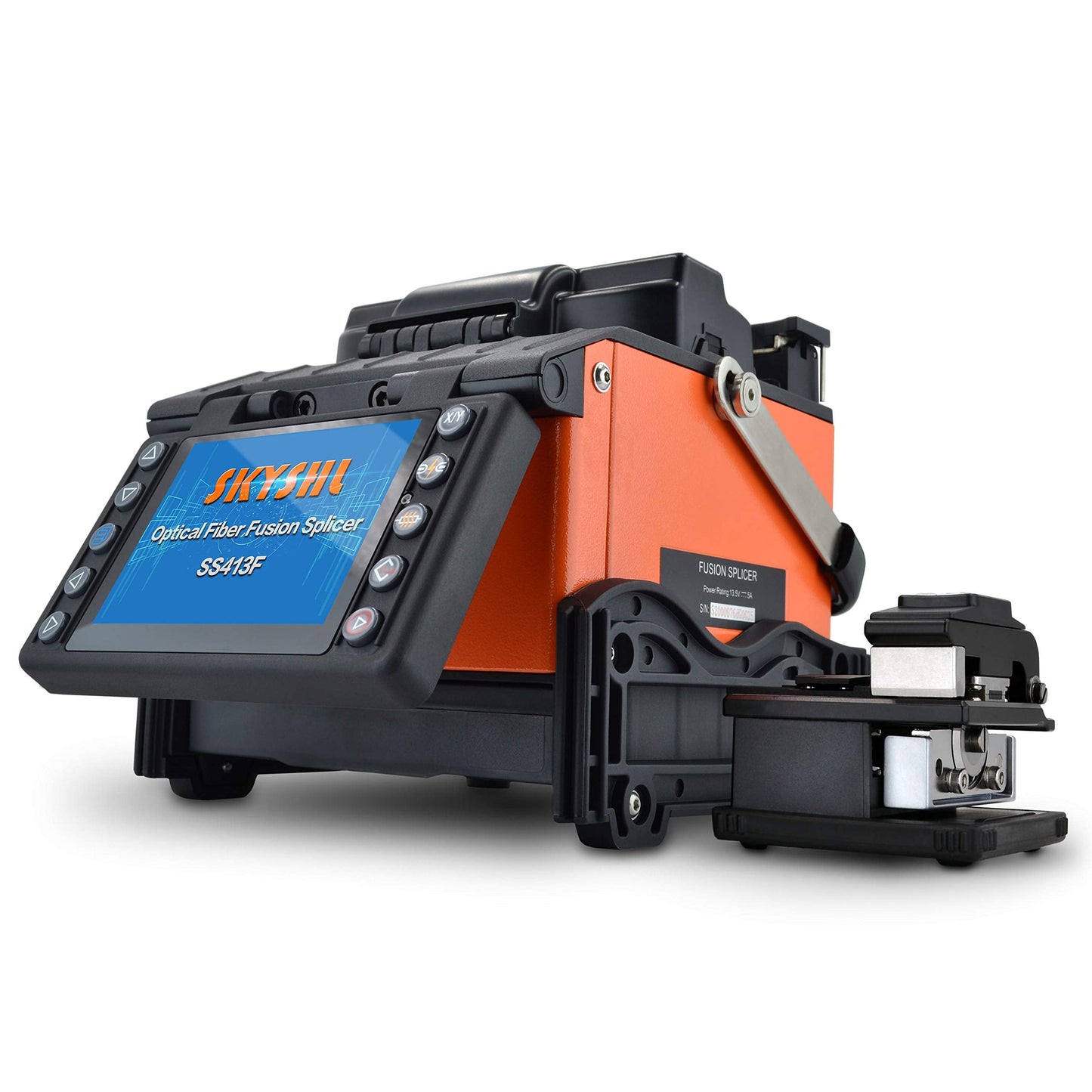 SKYSHL Fusion Splicer With 8PCS Electrodes Fiber Cleaver Tool Kit Automatic Focus SM MM DS NZDS Core Alignment Optical Fiber Splicing Welding Machine (SS413F-411)