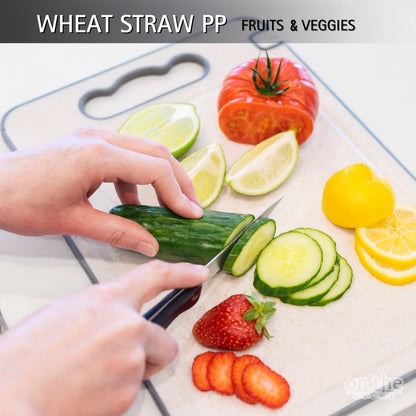 304 Stainless Steel Cutting Board – Double-Sided Kitchen Chopping Board with Wheat Straw PP, Built-in Knife Sharpener, Juice Grooves, Garlic & Ginger Grater, Handle – 14.37 x 9.84 in