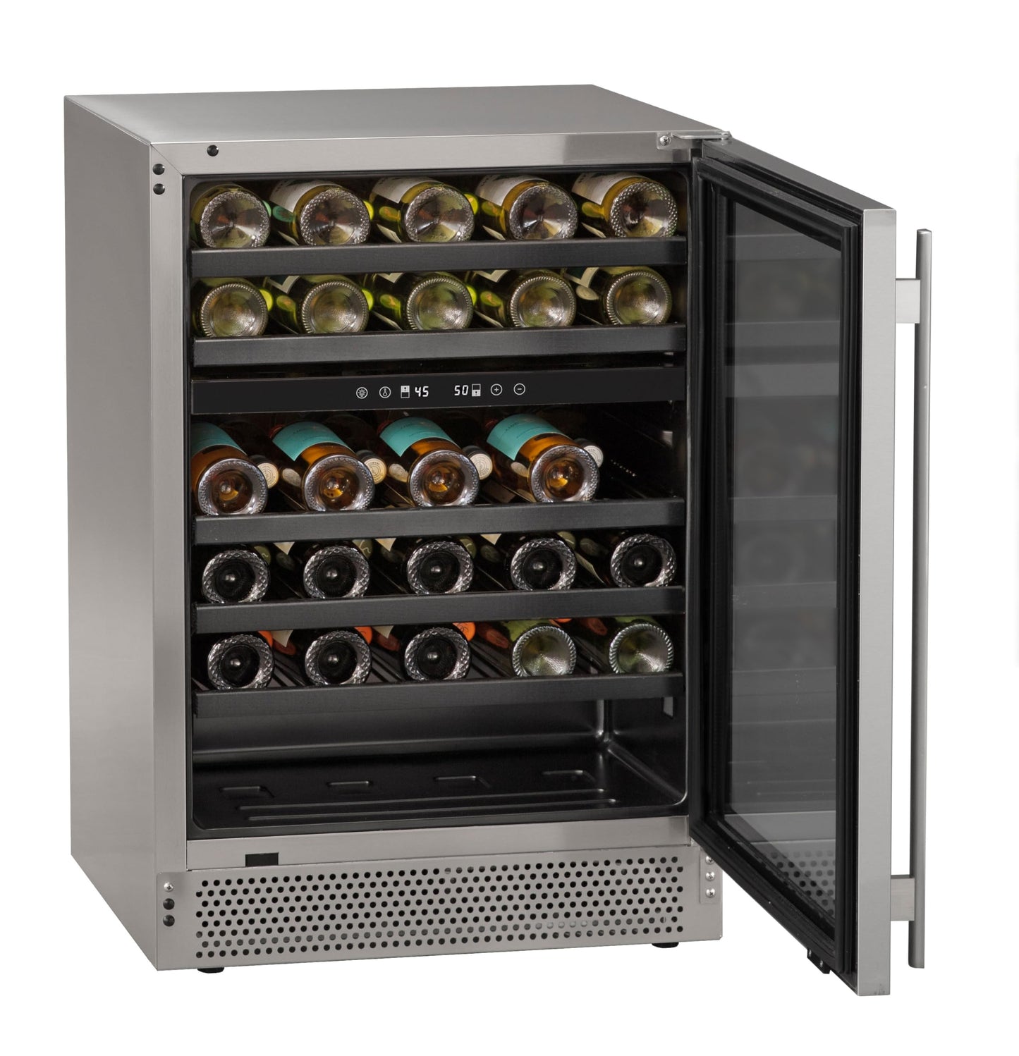 Marvel Northland Collection 24” Dual Zone Undercounter Wine Refrigerator, 5 Full-Extension Wine Racks, Stores up to 45 Bottles of Wine, Indoor/Outdoor Rated
