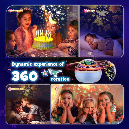 EUCOCO Dinosaur Toys for Boys, Dinosaur Night Light Kids Projector Baby Lights Projector Kids Toys for 1 2 3 4 5 6 Year Old Boys Birthday Gifts Sensory Lights for Autism Sensory Toys for Babies