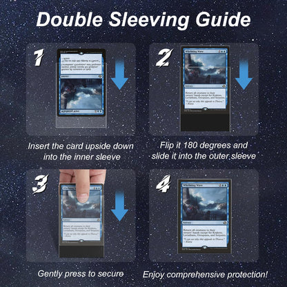 Mlikero 600 Pcs Card Sleeves, Perfect Fit Inner Sleeves Ideal for Double-Sleeving, Trading Card Sleeve Fit for MTG, TCG, Game Cards (64 x 89 mm)