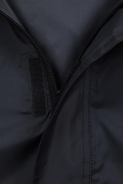 Mountain Warehouse Pakka Mens Waterproof Packable Jacket - IsoDry, Lightweight & Breathable Raincoat with Taped Seams & Packaway Bag - For Spring Summer & Travel Black L