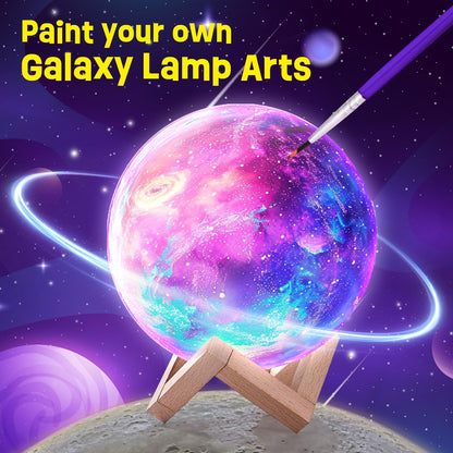 Paint Your Own Moon Lamp Kit, Cool Gifts DIY 3D Moon Night Light, Arts and Crafts for Kids Ages 8-12, Space Art Supplies Craft Kits, Girls Boy Birthday & Christmas Gifts Ages 3 4 5 6 7 8 9 10 11 12+