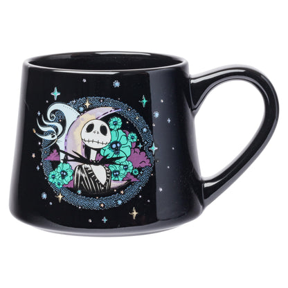 Silver Buffalo Disney Tim Burton's Nightmare Before Christmas Jack and Zero Tapered Pottery Mug, 14 Ounces