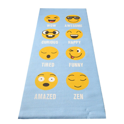 Bean Products Yoga Mat for Exercise - Non Slip Thick Comfortable Workout Floor Mat for Adults and Kids - Eco Friendly Foldable Yoga Mat for Yoga, Pilates, Gym and Stretching