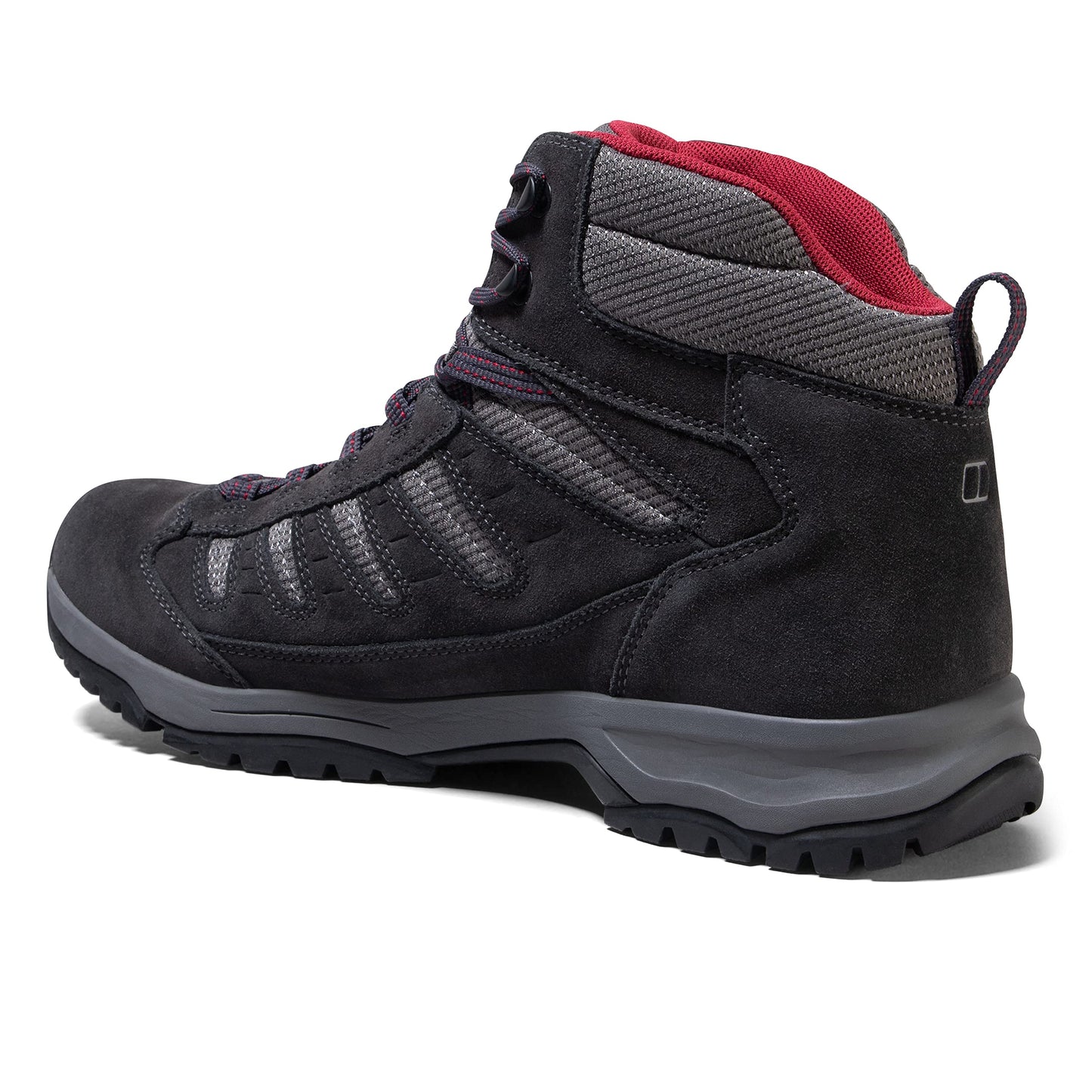 Berghaus Mens Expeditor Trek | Highly Breathable Tough Grip 2.0 Waterproof Walking Boots, Black Red, 10 UK