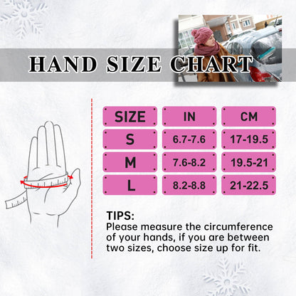 HANDLANDY Womens Winter Work Gloves, Insulated Thermal Working Gloves Touchscreen Warm Gardening Gloves Small
