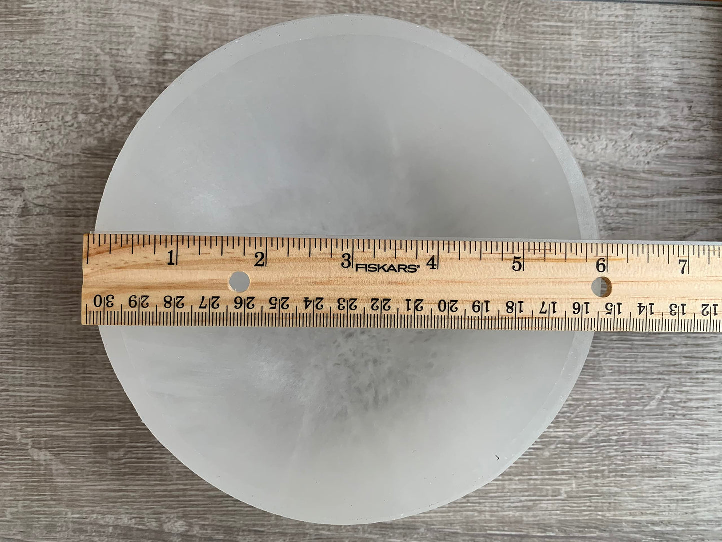 GAF TREASURES Extra Large Selenite Bowl, 6" Gemstone Carved Selenite Crystal Charging Bowl, Large Selenite Crystals Bowl For Smudging and Reiki