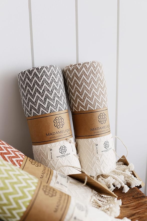 Madamelique Exclusive Hand Towels Set of 2-18 x 40 Inches