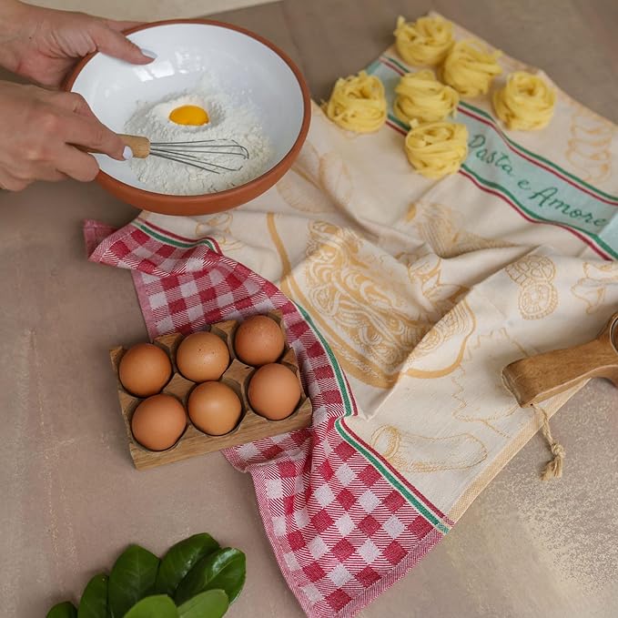 sea me at home 100% Cotton French Jacquard Kitchen Tea Towel Set of 4