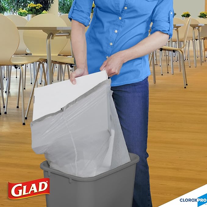CloroxPro Glad ForceFlex 13 Gallon Tall Kitchen Drawstring Trash Bags, 100 Ct