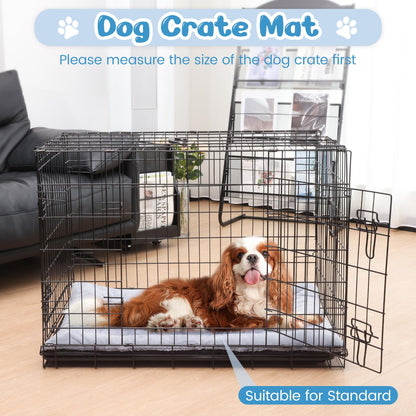 Baodan Dog Bed Large Washable, Pet Cat Beds Cushion Mattress, Soft Warm Dog Crate Mat Pad for Medium Large Dogs- L 90x60 cm, Grey