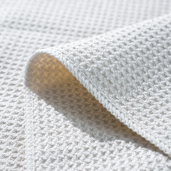 POLYTE Premium Microfiber Kitchen Dish Hand Towel Waffle Weave 12 Pack