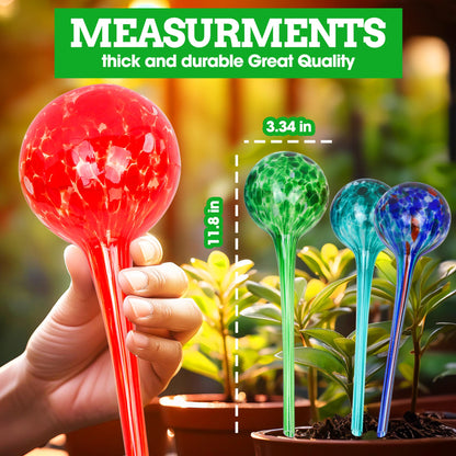 Besti Self-Watering Globes – 4-Pack Extra Large Watering Globes for Plants – Automatic Watering System for Potted Plants – Holds 380-400ml, Waters Plants Up to 2 Weeks (Set of 4 Extra Large)