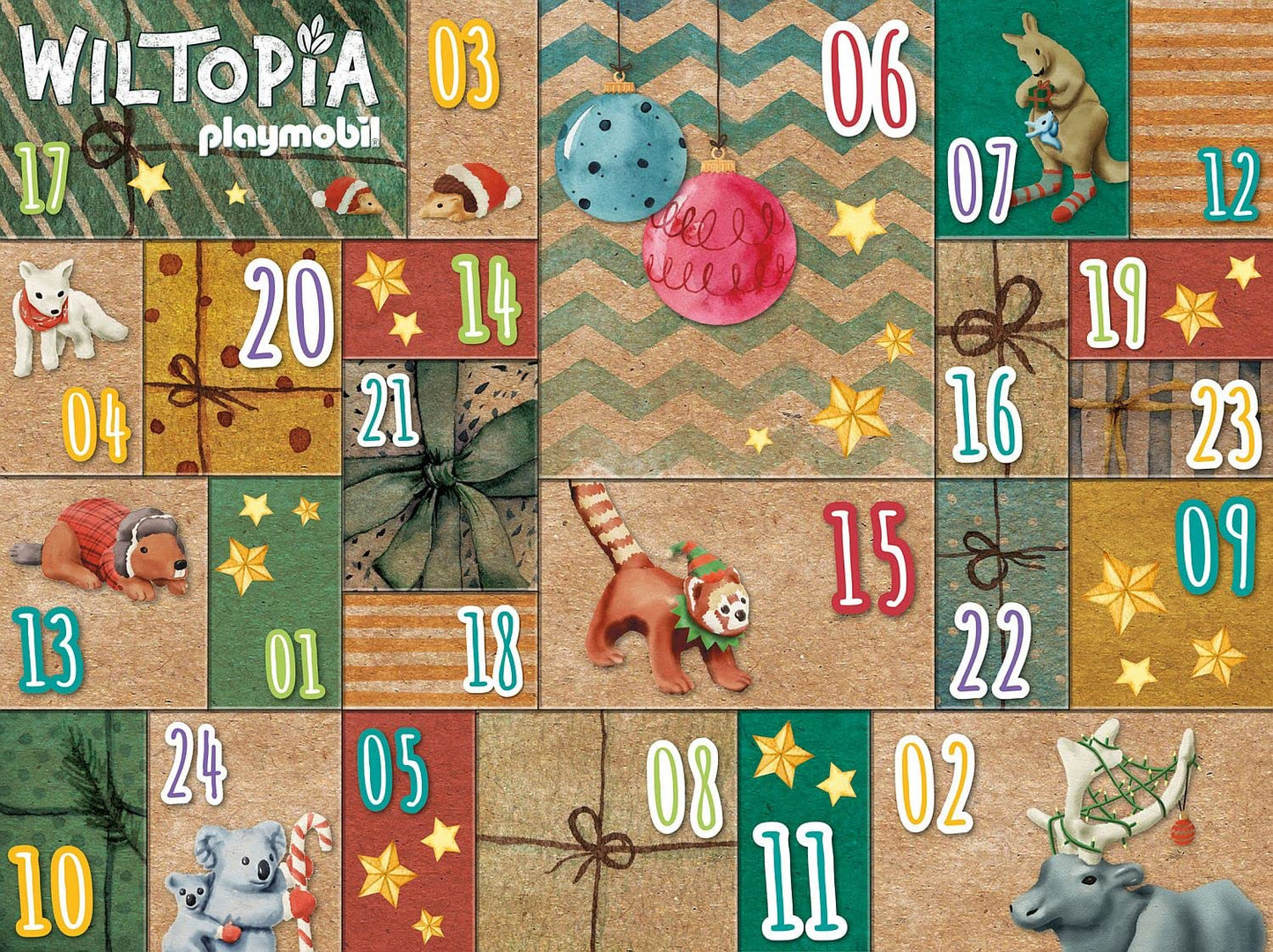Playmobil Wiltopia 71006 DIY Advent Calendar - Animal Trip Around the World, Includes 23 Animal Toys from Around the World, Sustainable Toy for Children Ages 4+