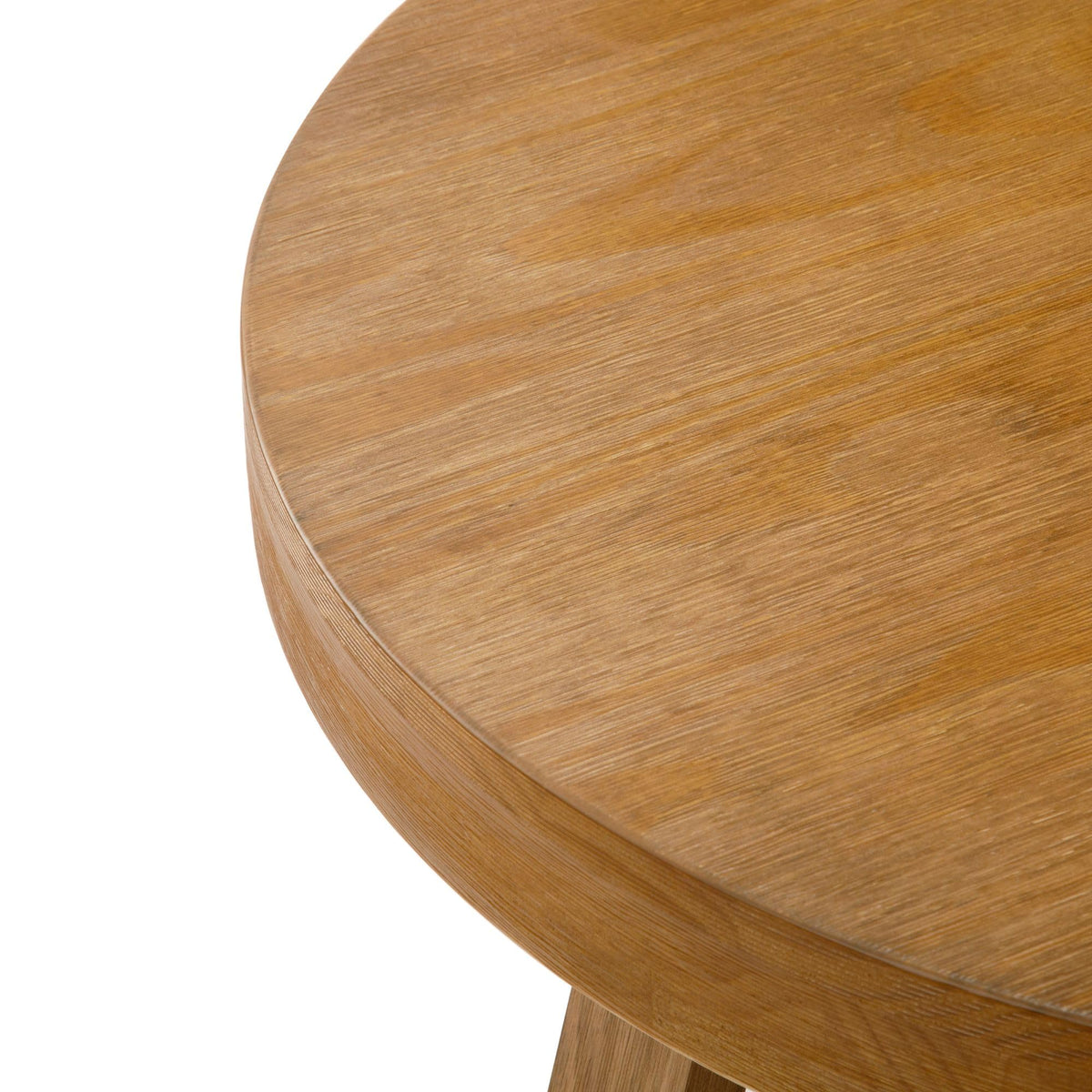 Plank+Beam Classic Round Coffee Table, 30 Inch Farmhouse Coffee Table, Rustic Mini Center Tables for Small Spaces, Small Living Space Tea Table, Pecan Wirebrush