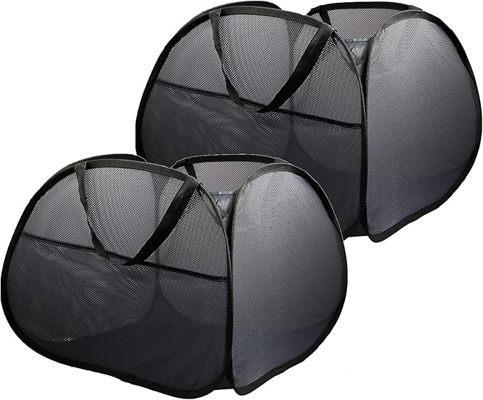 2 Pack Collapsible Laundry Baskets, 90L Large Foldable Laundry Basket, Durable