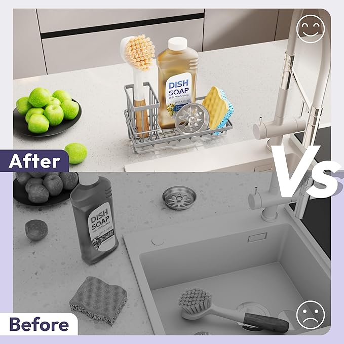 SWTYMIKI Sink Caddy Sponge Holder