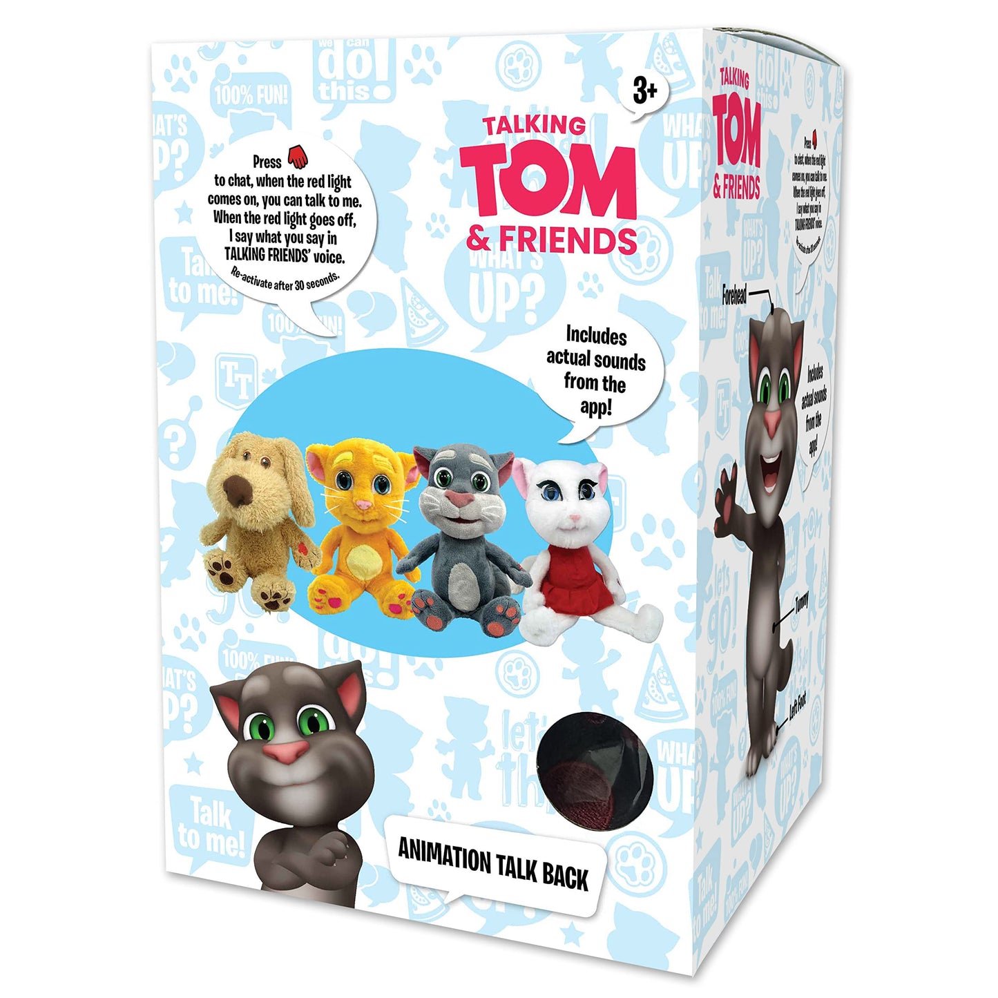 Talking Friends Talkback Tom 12 Inch Interactive Cuddly Plush With App Sound Effects