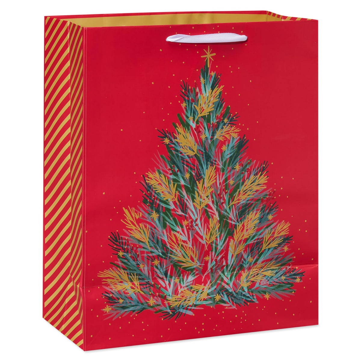 American Greetings 13" Large Christmas Gift Bags, Traditional Designs (4 Bags)