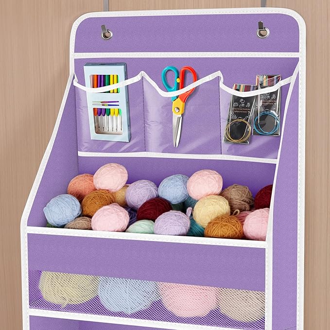 Univivi 5-Shelf Fabric Door Storage Over Door Hanging Organizer