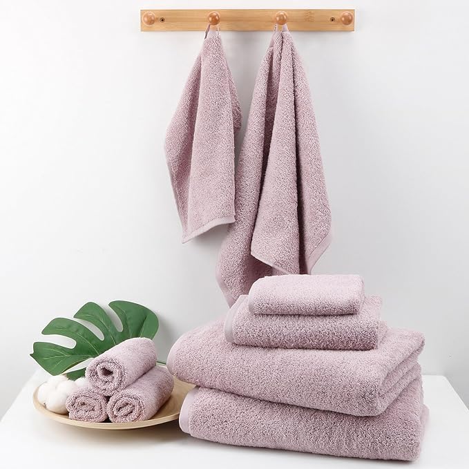 SEMAXE 18-Pack Bath Towel Set Include 6 Bath Towels, 6 Hand Towels, 6 Wash