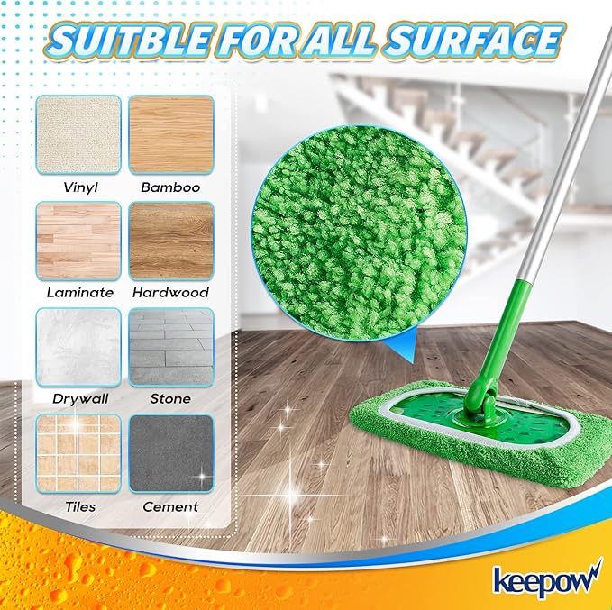 KEEPOW Reusable Mop Pads Compatible