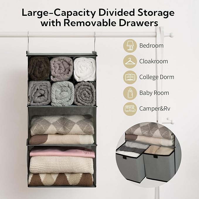 GRANNY SAYS Hanging Closet Organizer
