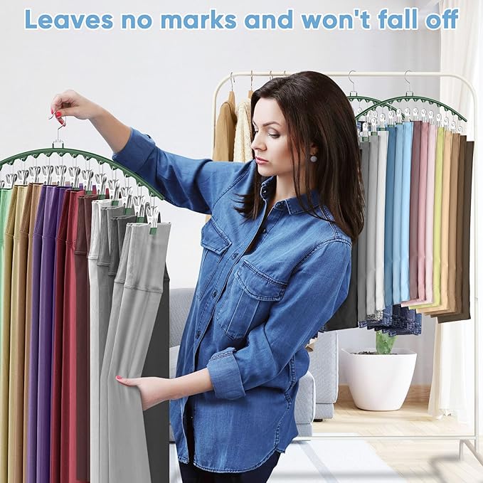3 Pack Legging Organizer for Closet Hanging, Pants Hangers