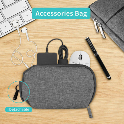 Alfheim 14-14.2 inch Laptop Sleeve Case, Waterproof Shock Resistant Lightweight Bag with Accessory Pocket, Protective Notebook Case with Detachable Small Bag, Compatible with 14.2” MacBook Pro A2442