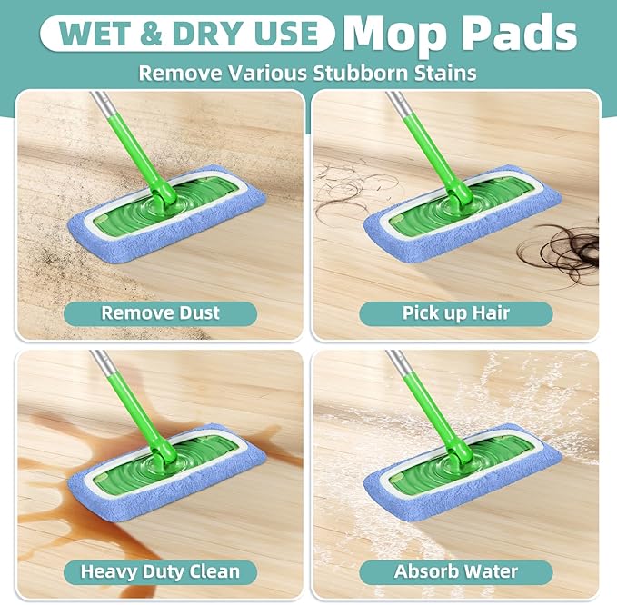 Reusable Mop Pads Compatible