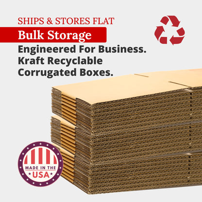 PARTNERS BRAND 15 x 10 x 5 Corrugated Cardboard Boxes, Flat 15"L x 10"W x 5"H, Pack of 25 | Shipping, Packaging, Moving, Storage Box for Home or Business, Strong Wholesale Bulk Boxes