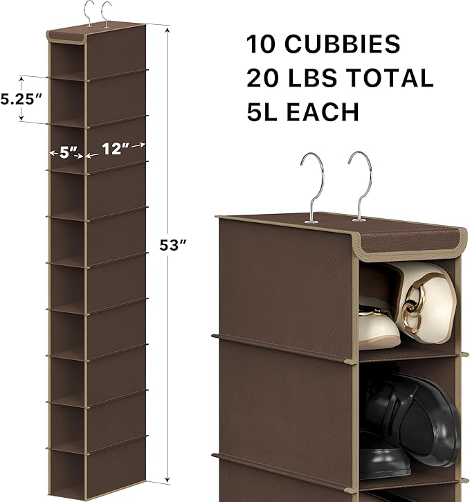 Simple Houseware 10 Shelves Hanging Shoes Organizer Holder