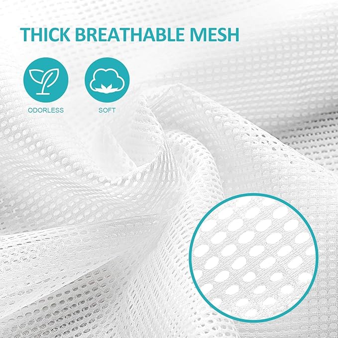 Mesh Laundry Bags with Adjustable Shoulder Strap, Drawstring Closure, Mixed