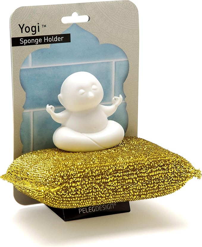 PELEG DESIGN Yogi Sponge Holder, Cute Plastic Sponge Holder