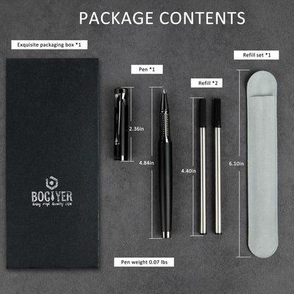 BOCIYER Liquid Ink Rollerball Pens - Fine Line Nice pen, Writing Pens for Journal and Office Supplies, Fancy Pen Gift Box for Father's Day or Mother's Day And Other Festivals(Green)