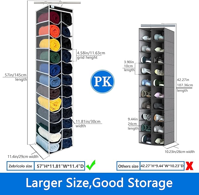 Closet Organization, 24 Section, Hanging Closet Organizer, Space saving