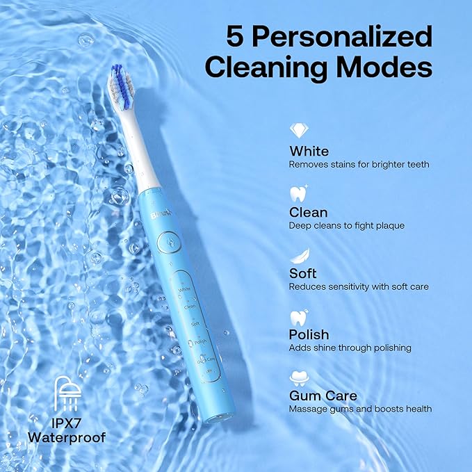 Bitvae ADA Accepted Electric Toothbrush, Travel Toothbrush Rechargeable