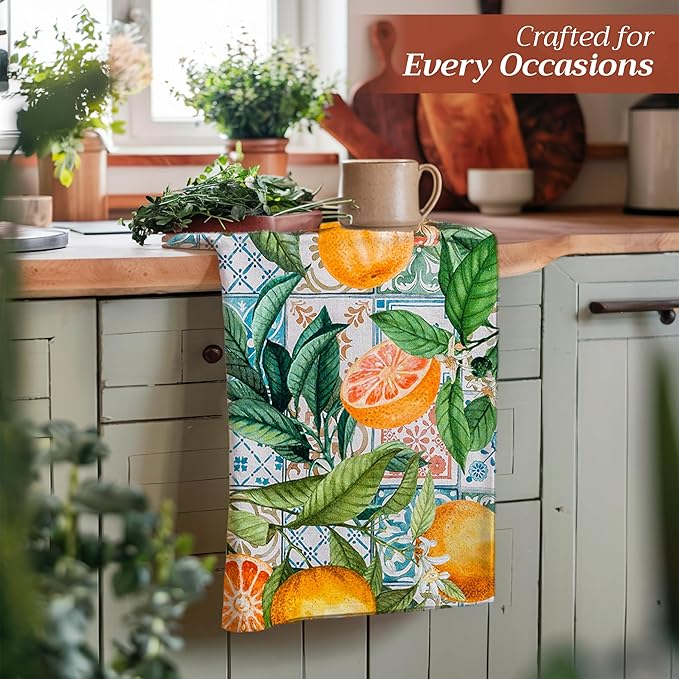 Maison d' Hermine Kitchen Towels Set of 3 100% Cotton 27.50" x 20" Reusable