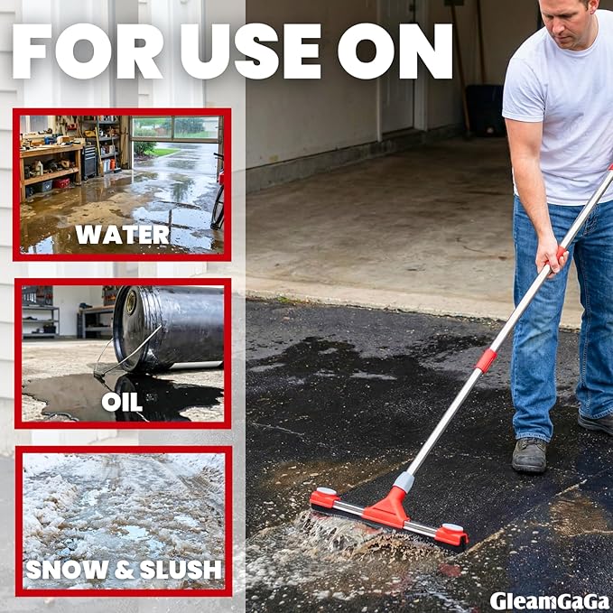 Heavy Duty Floor Squeegee for Concrete Floor – 17.3” EVA Foam Blade