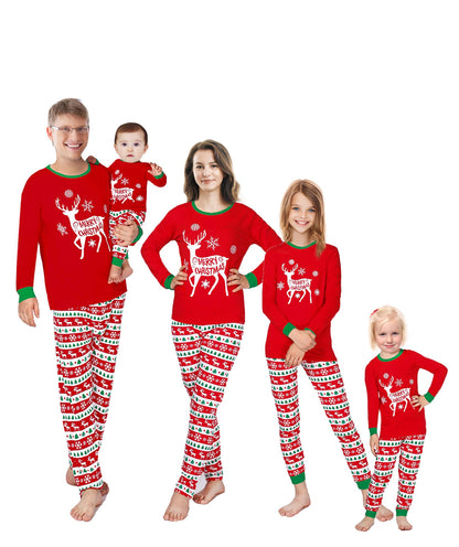Family Feeling Little Boys Girls Holiday Christmas Reindeer Matching Family Long Sleeves Pajamas Set Size 8