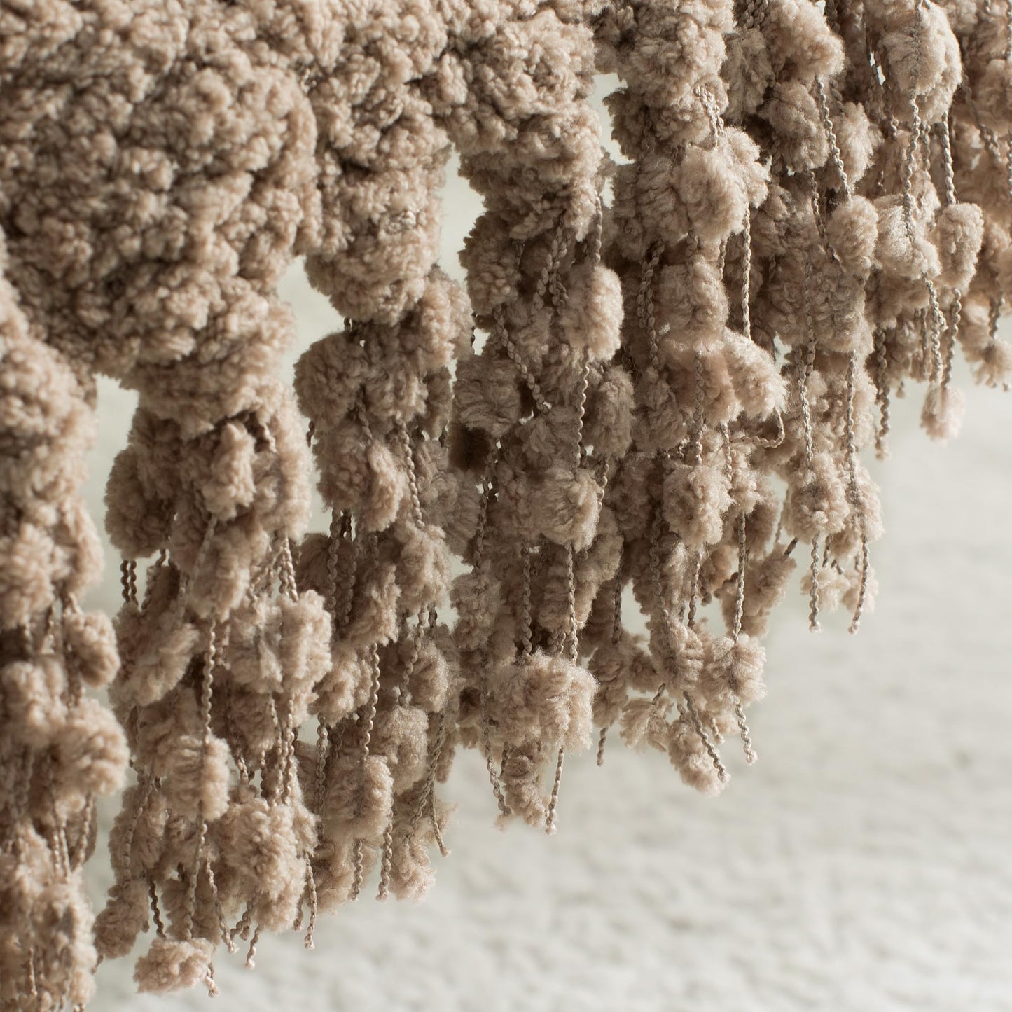 LONG CREATE Throw Blanket for Couch, Taupe Tan Luxury Knitted Throws 50"x60", Textured Blankets with Handmade Fringe Tassels for Bed Sofa Decorative, Chunky Soft Farmhouse Boho Home Decor