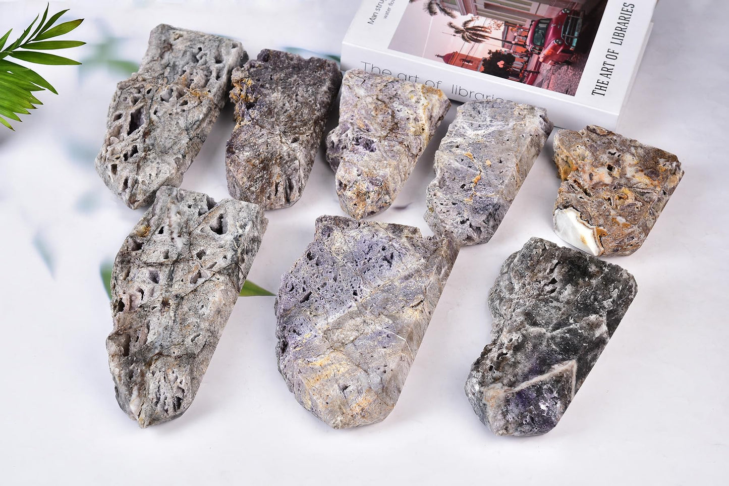 AMOYSTONE Decorative Large Tower Sphalerite Geode Slab 1.3-1.7 LBS, for Witch Healing Reiki Chakra