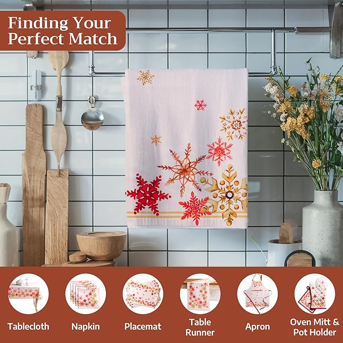 Maison d' Hermine Kitchen Towels Set of 3 100% Cotton 20" x 27.5" Reusable