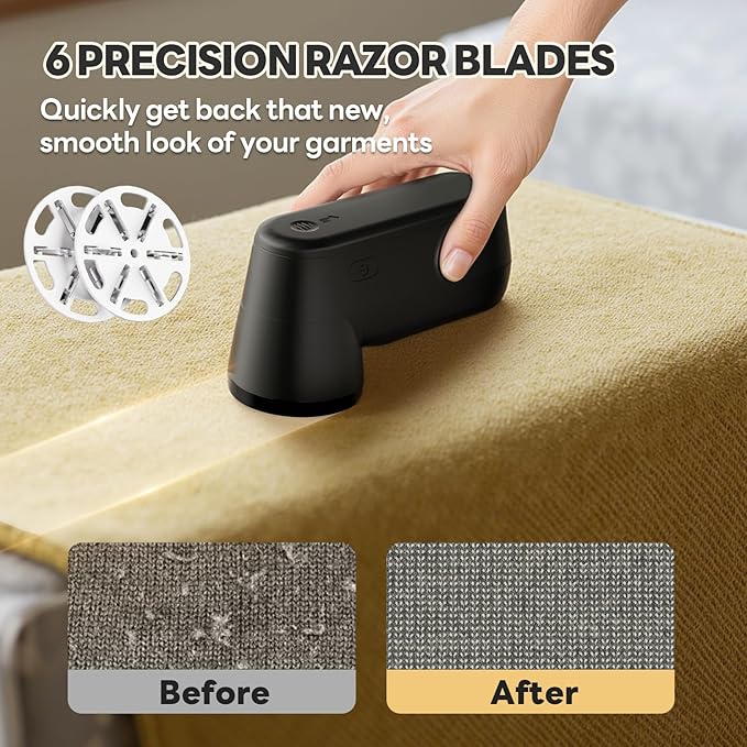 Lint Remover for Clothes Shaver Pill Remover Rechargeable Fabric Shaver 2-Speed