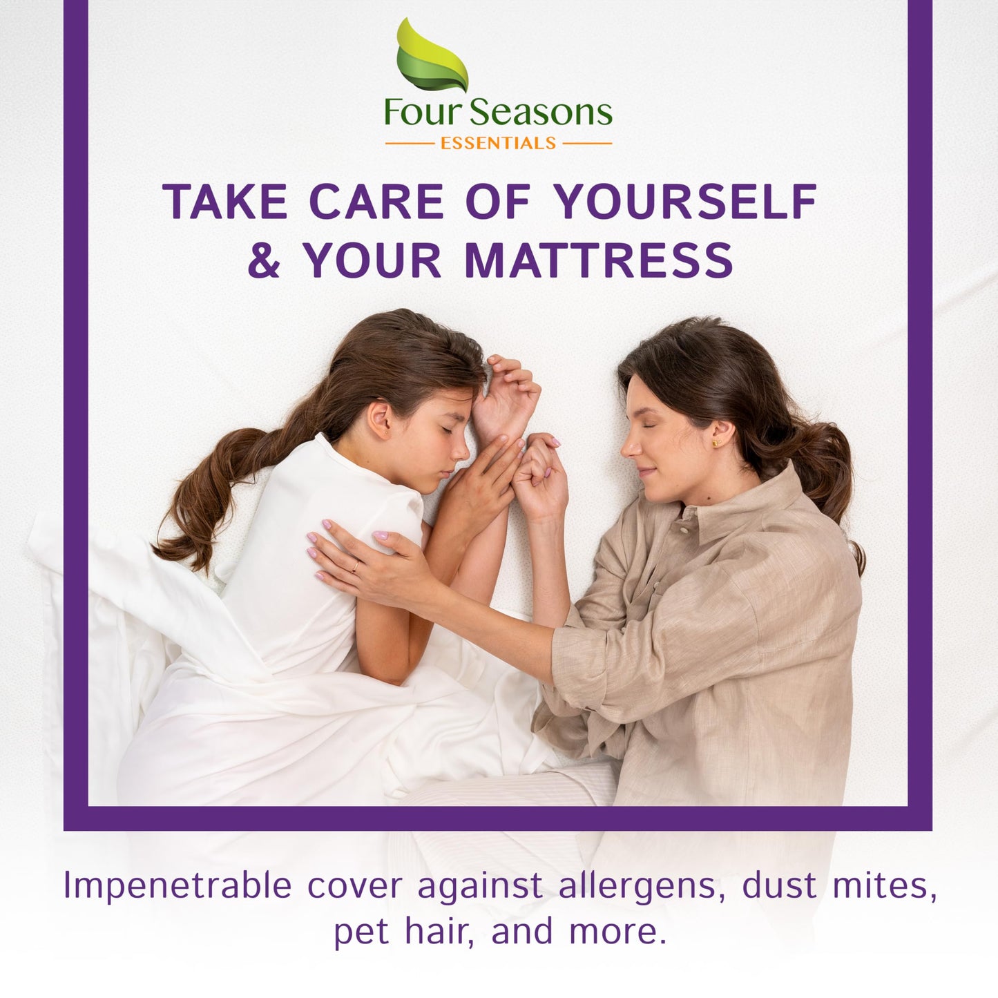 Full Size Waterproof Mattress Protector - Fitted Sheet Style - Hypoallergenic Premium Quality Cover Protects Against Dust