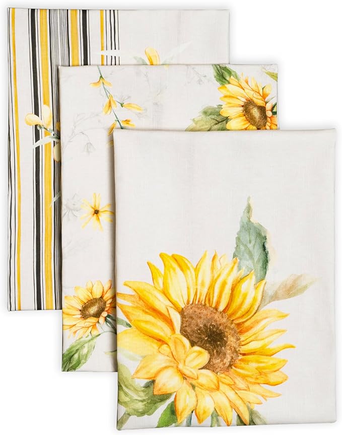 Maison d' Hermine Kitchen Towels Set of 3 100% Cotton 27.50" x 20" Reusable