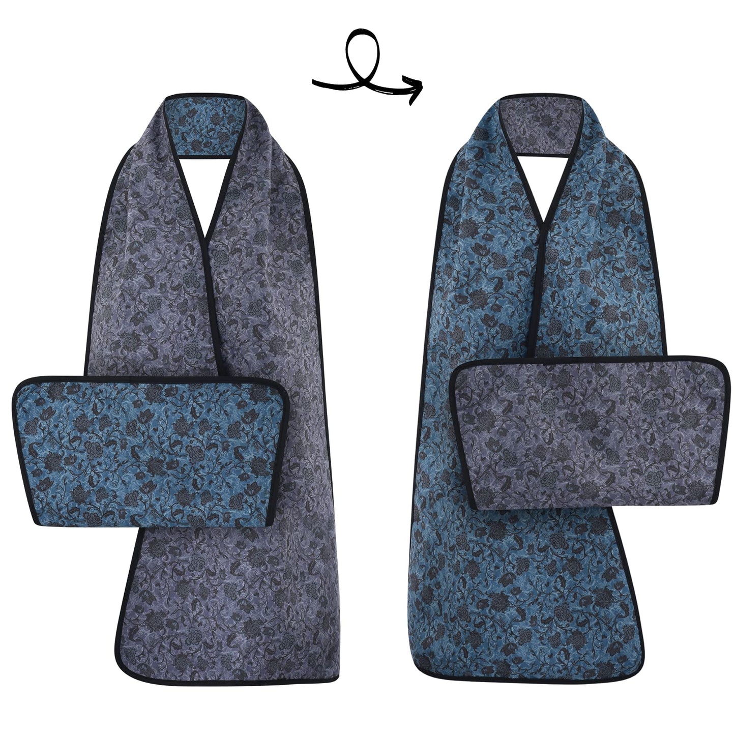 Reversible Adult Bib Scarf - Dignified Alternative to Adult Bibs | Washable and Reusable Clothing Protectors (Hurston)
